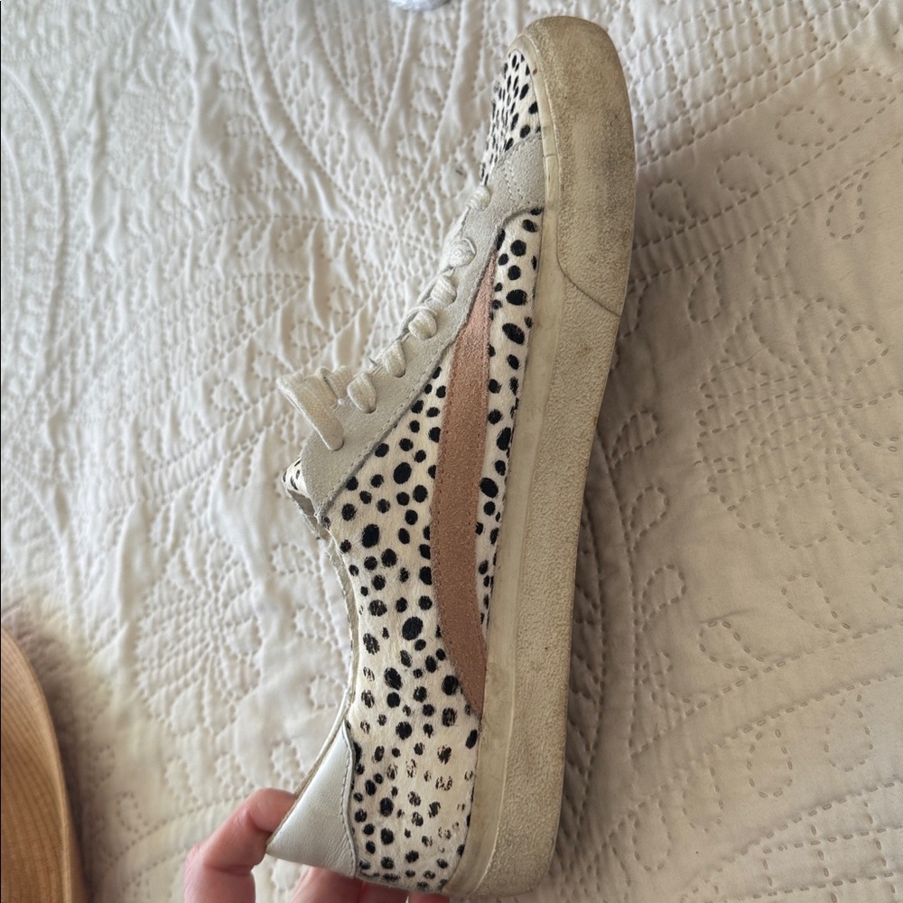 Leopard Print Sneakers with Beige Accents